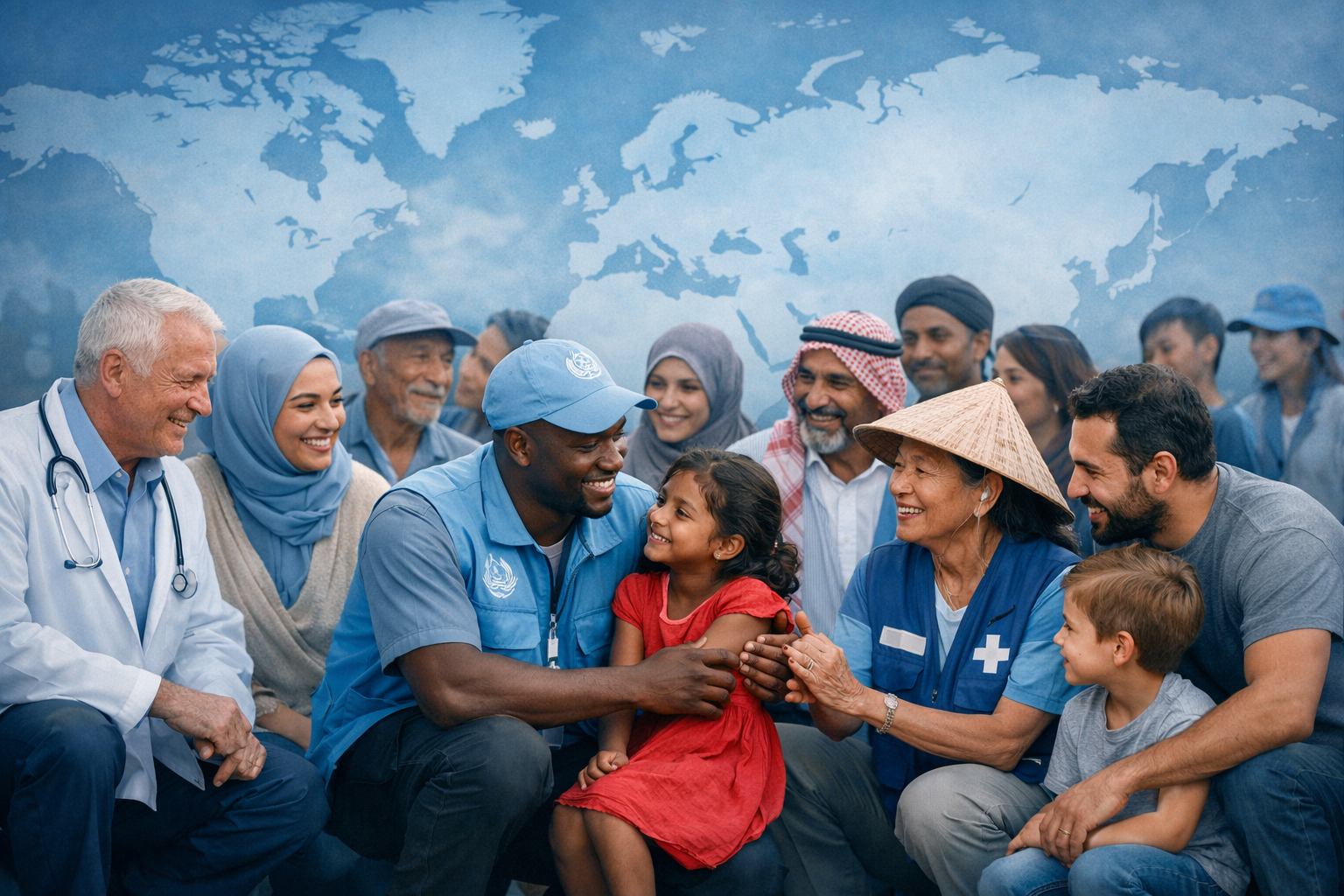 A symbolic image representing global unity and declaration.